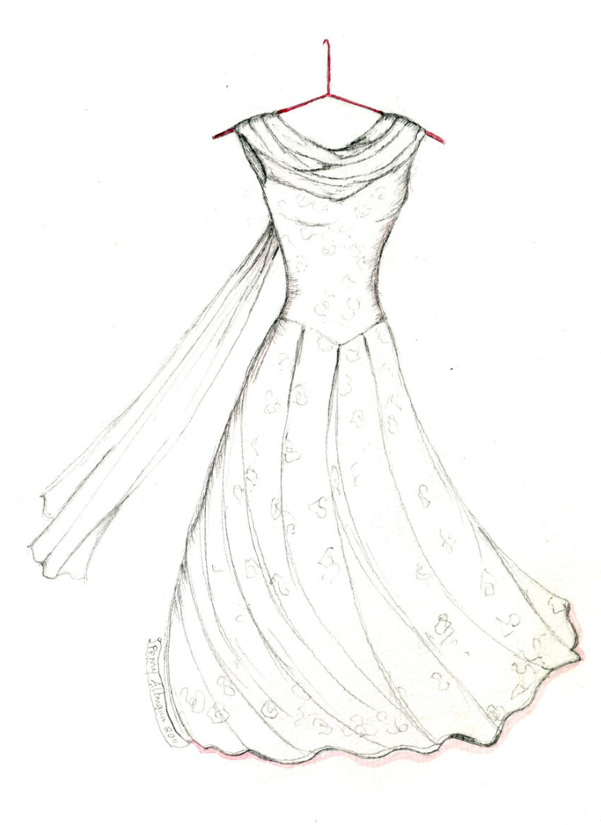 844x1158 Dress Coloring Pages