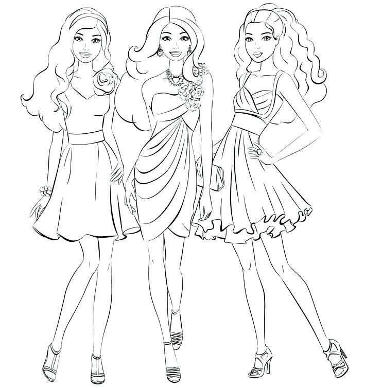 742x756 Barbie Fashion Coloring Pages Barbie Fashion Coloring Pages