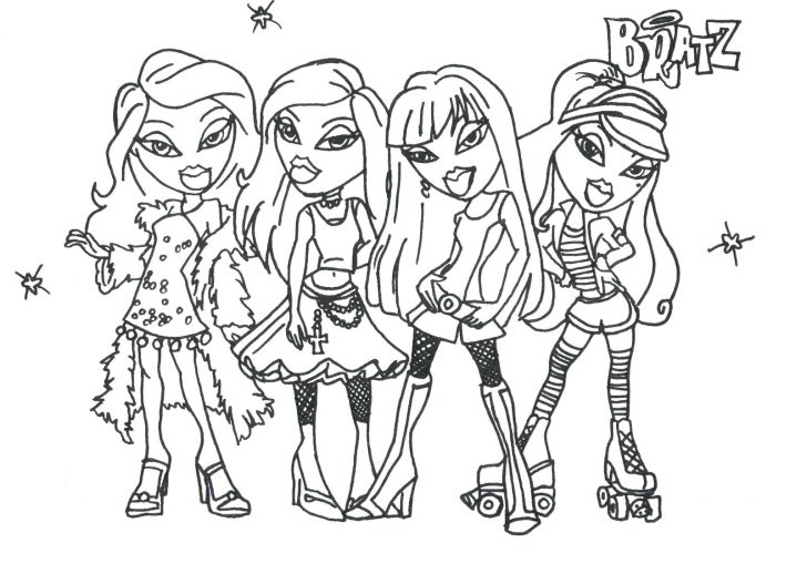 728x518 Fashion Coloring Pages Barbie Pictures For Kids Printable