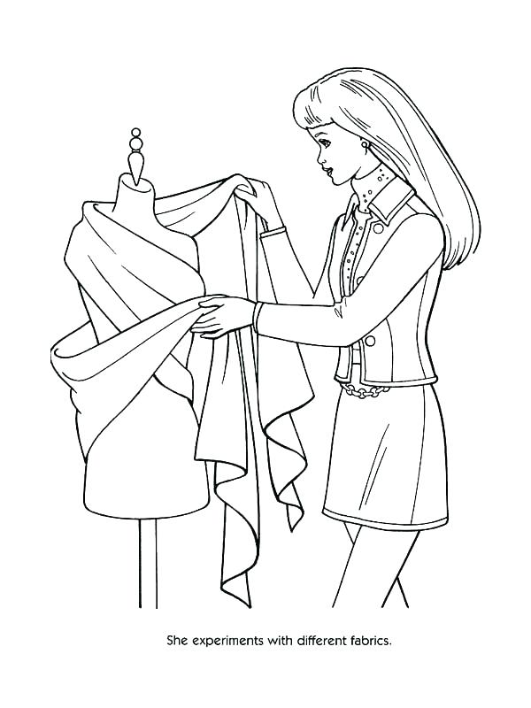 600x800 Barbie Fashion Clothes Coloring Pages Printable Coloring Fashion