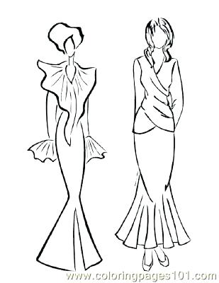 309x400 Printable Fashion Coloring Pages