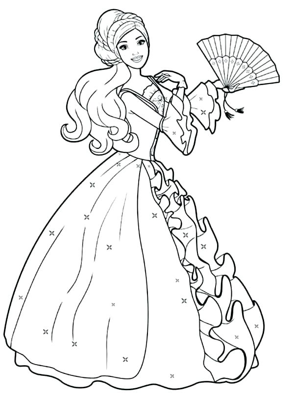 600x816 Barbie Coloring Pages Free Fashion Coloring Pages Barbie Coloring