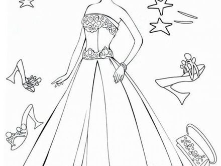 Fashion Dress Coloring Pages