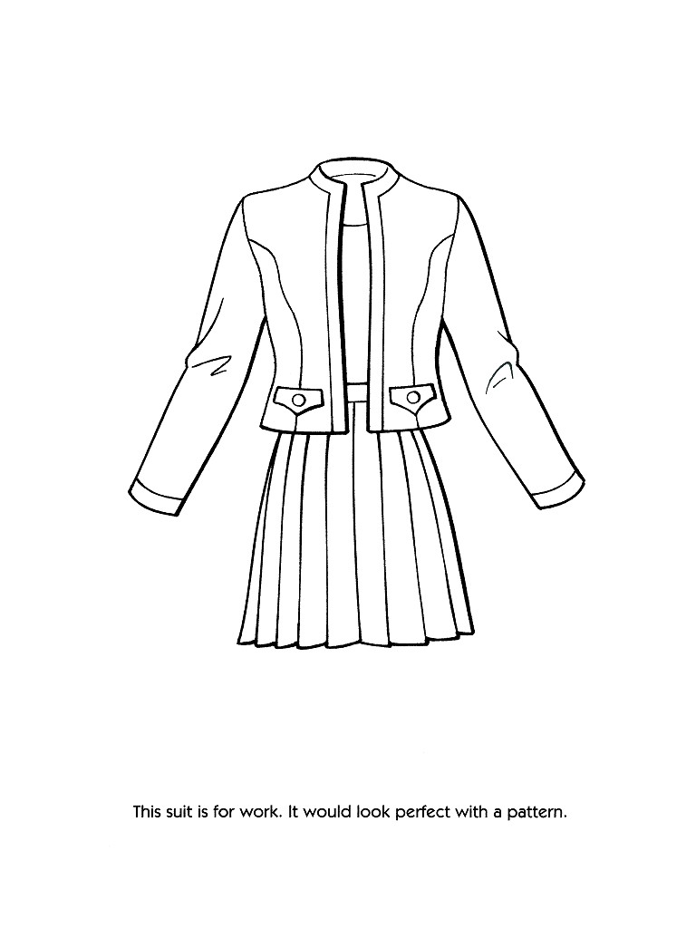 768x1024 Fashion Coloring Pages
