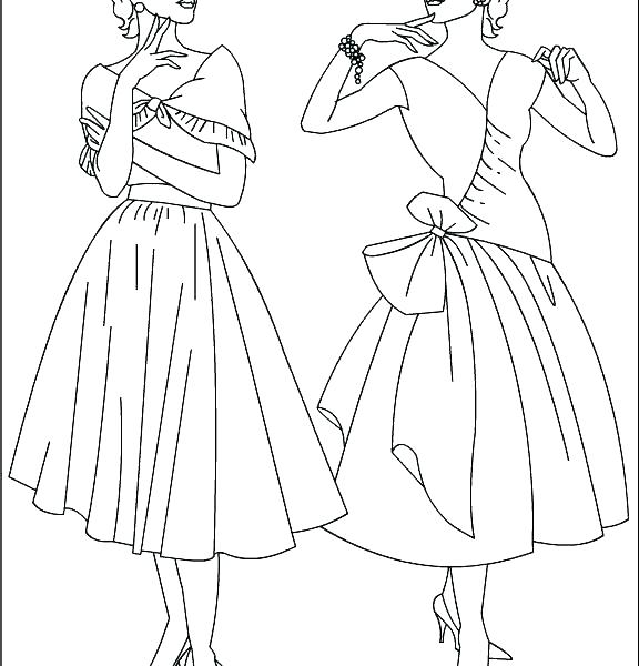 576x600 Fashion Coloring Pages To Print Fashion Coloring Pages Detail