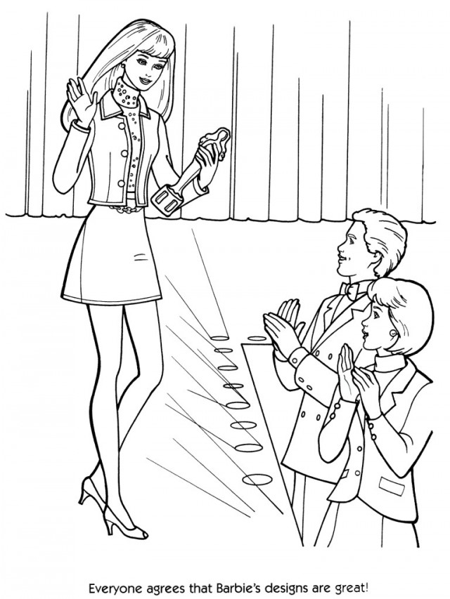 640x853 Fashion Model Coloring Pages