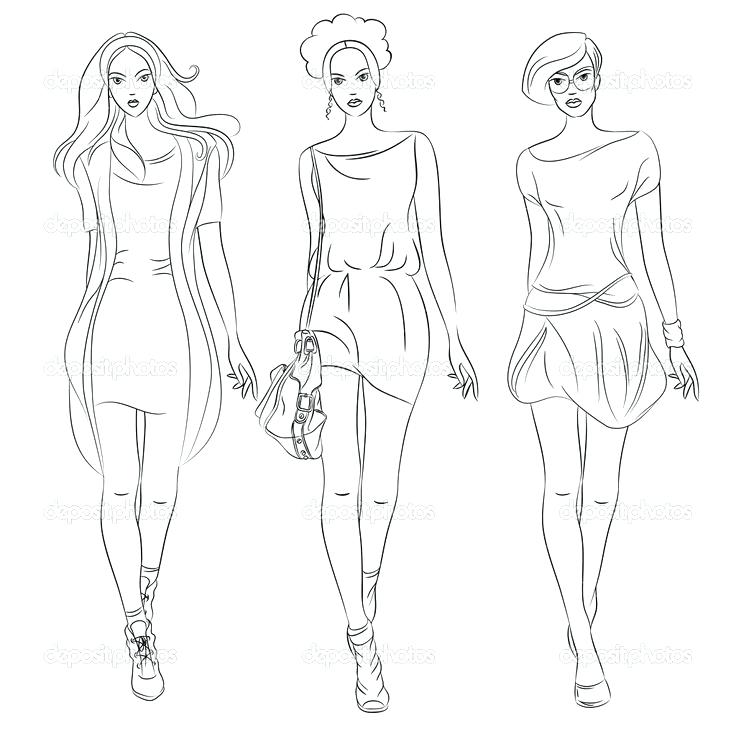 736x736 Fashion Model Coloring Pages Fashion Model Coloring Pages Free
