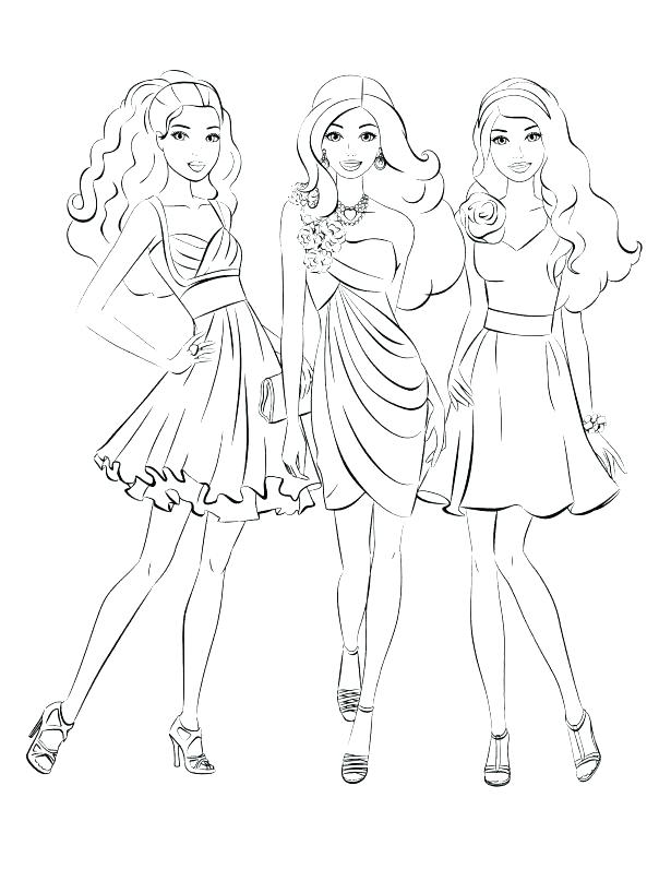 615x796 Barbie Fashion Coloring Pages Fashion Coloring Pages Coloring