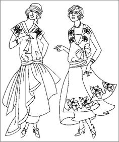 236x282 Vintage Fashion Style To Coloring Pages