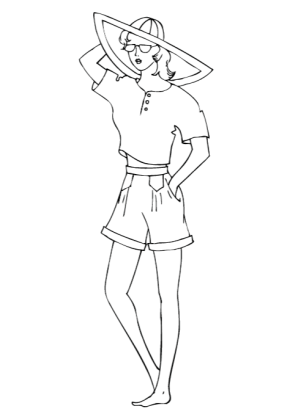 290x417 Fashion Fashion Models Coloring Page, Fashion Show Coloring Page