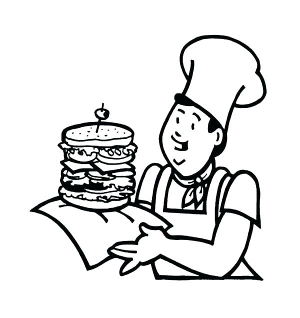 600x636 Fast Food Coloring Pages Junk Food Coloring Pages Fast Food