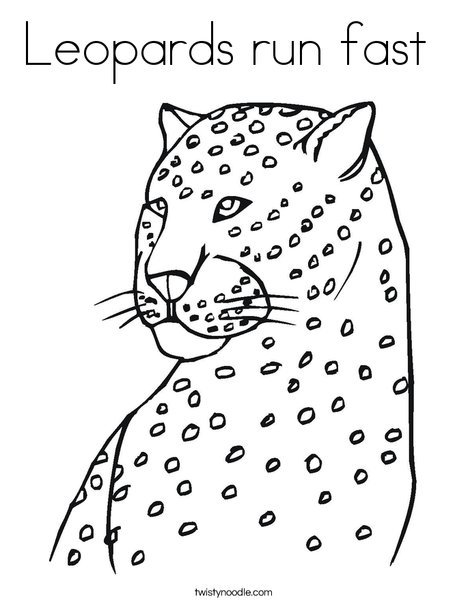 468x605 Leopards Run Fast Coloring Page