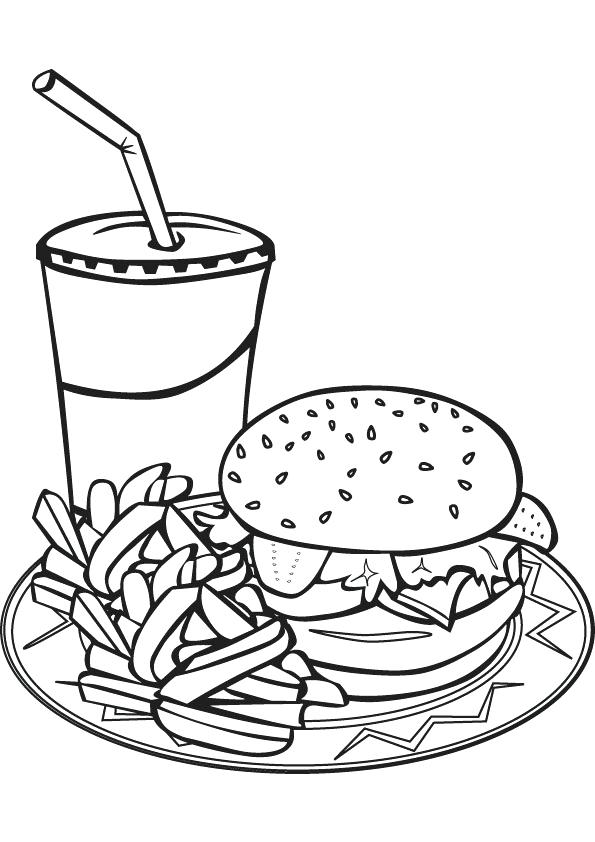 595x842 Lovely Fast Food Coloring Pages For Download Free Fast Food