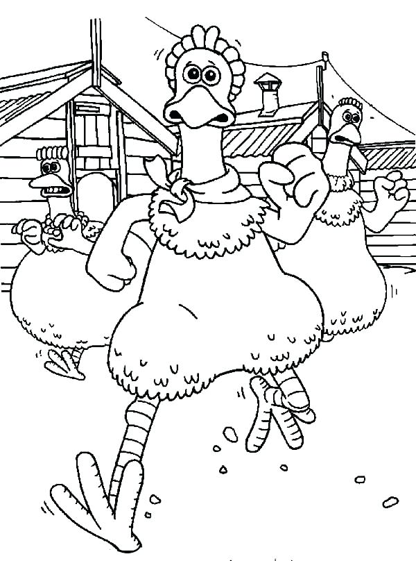 600x808 Running Coloring Pages Ginger And Other Chicken Running Fast