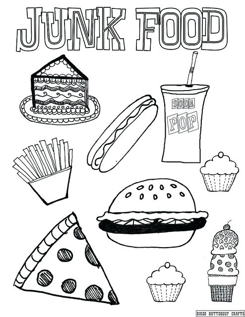 494x640 Junk Food Coloring Pages Junk Food Coloring Page Junk Food