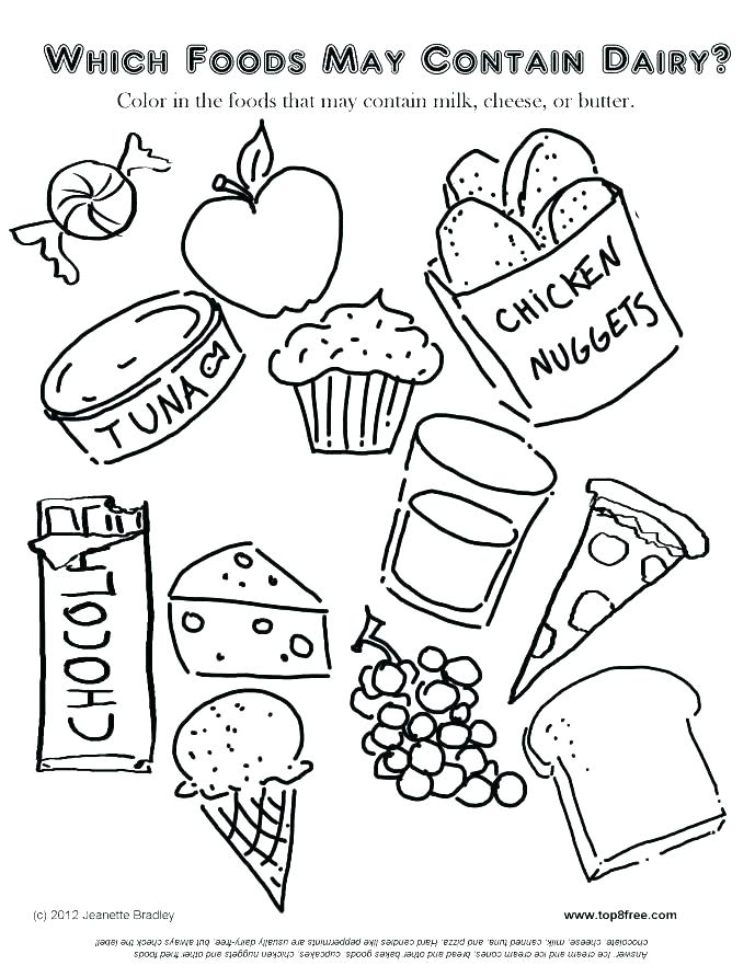 689x892 Fast Food Coloring Pages