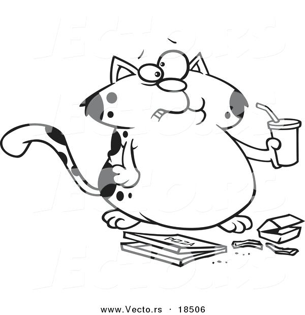 600x620 Fat Cat Coloring Pages