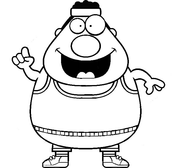 600x569 Fat Boy Coloring Pages