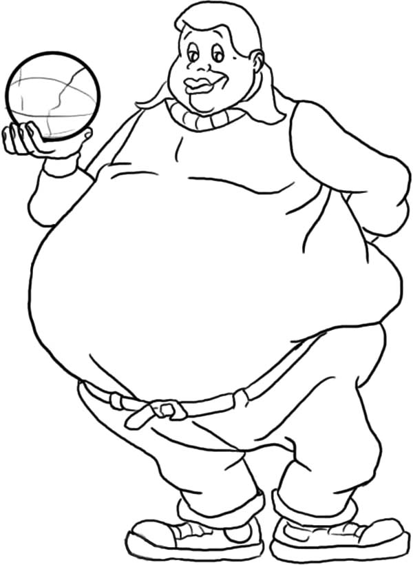 600x820 Fat Albert Boy Holding A Ball Coloring Pages
