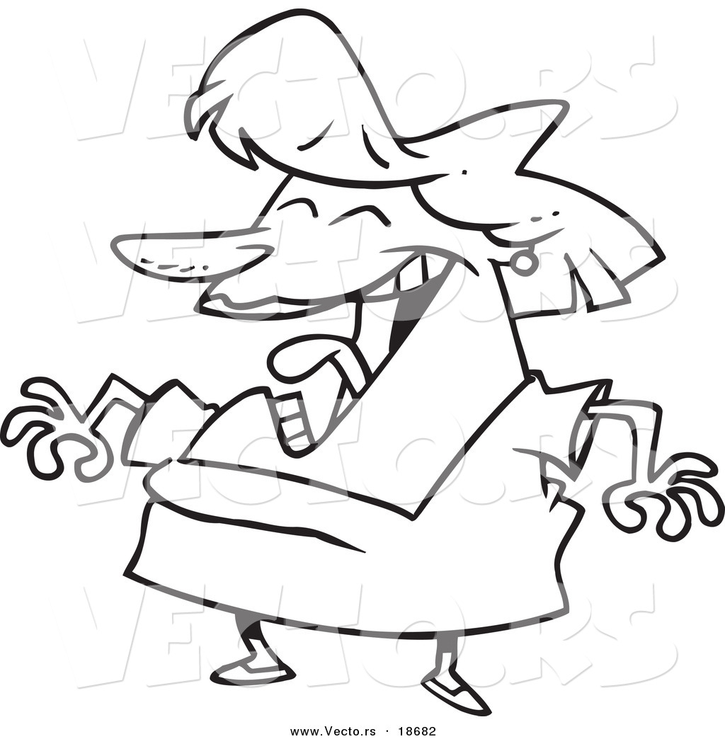 1024x1044 Vector Of A Cartoon Fat Lady Laughing