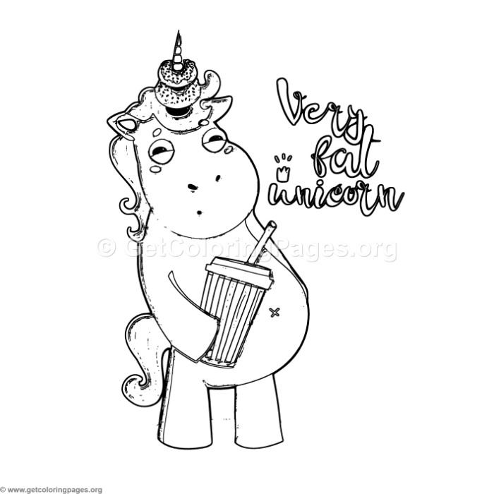 700x700 Very Fat Unicorn Coloring Pages