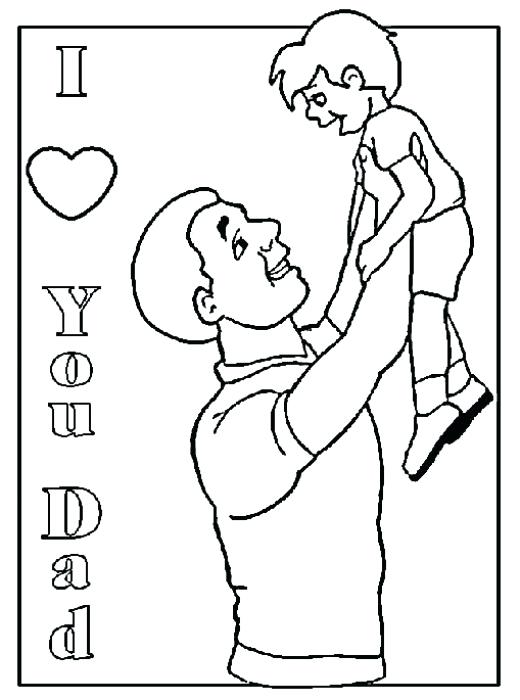 520x700 Father And Son Coloring Pages Fathers Day Dads Craft