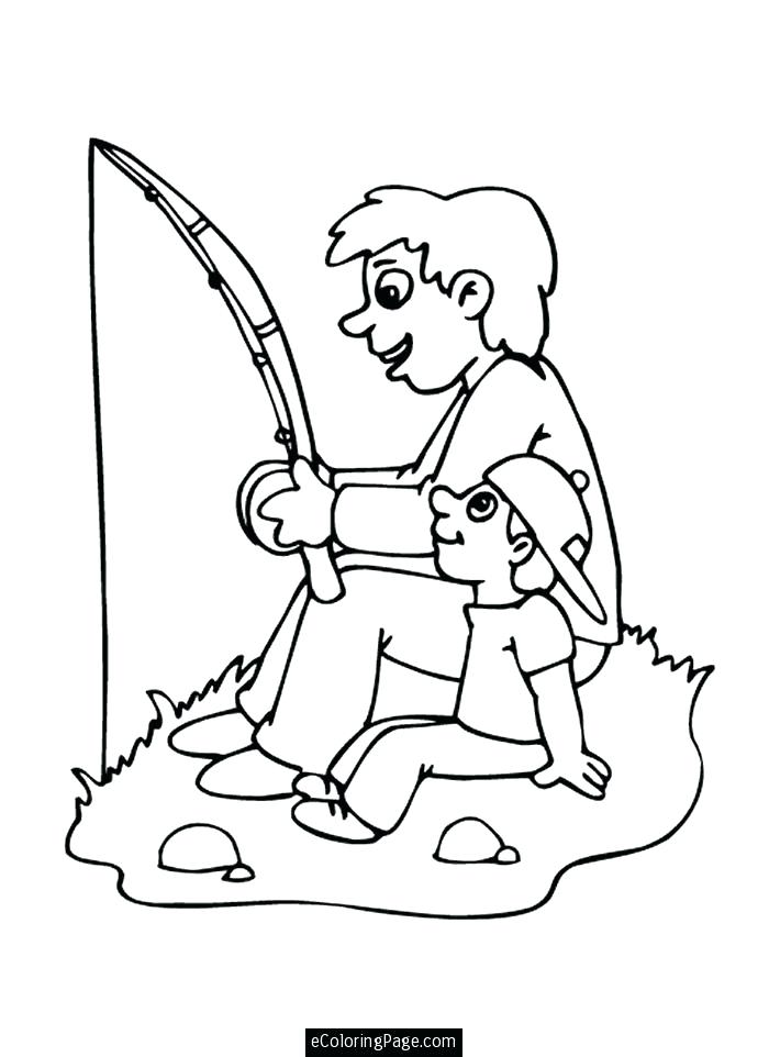 700x962 Father And Son Coloring Pages Happy Fathers Day Go Fishing Page