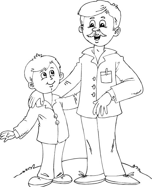 515x631 Father And Son Coloring Pages
