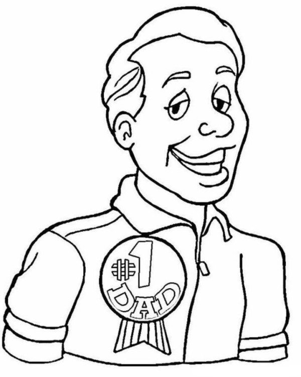 600x751 Father Day Coloring Pages For Kids