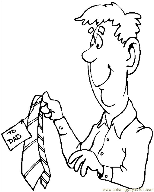 650x809 Gift For Dad Coloring Page
