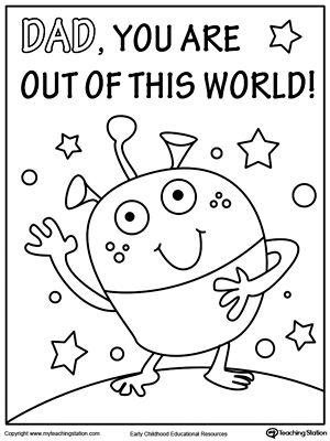300x400 Father's Day Card You Are Out Of This World!