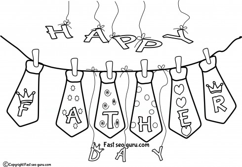 490x338 Print Out Father Day Ties Coloring Pages For Kids