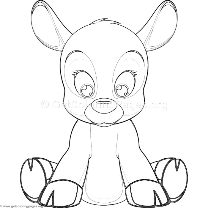 700x700 Simple Cute Cartoon Fawn Coloring Pages