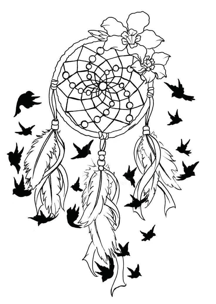 736x1036 Feather Coloring Pages Coloring Pages Dream Catcher Coloring Pages