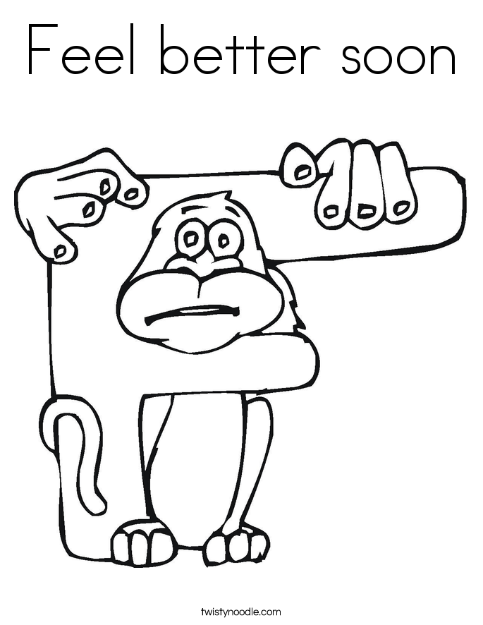 685x886 Feel Better Soon Coloring Page