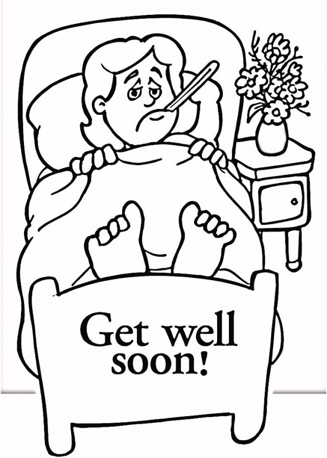 640x896 Coloring Pages Get Well Soon