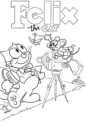 337x480 Felix Cat Coloring Pages Click To See Printable Version