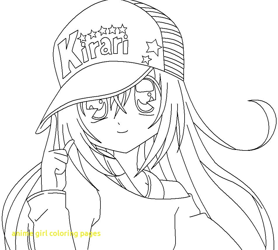 952x854 Anime Girl Coloring Pages With Wearing Intended For Decor Anime