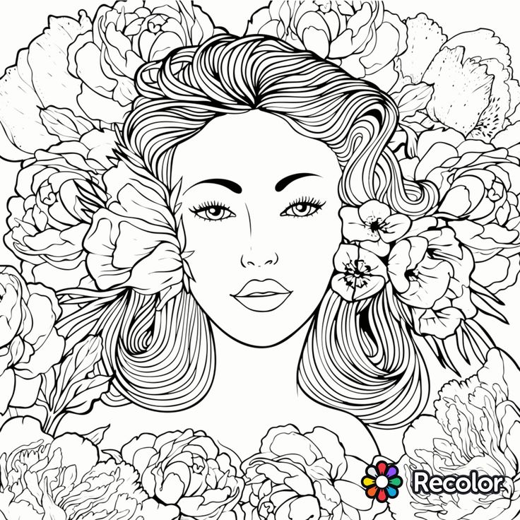 736x736 Female Coloring Pages Best Coloring Pages To Print Woman