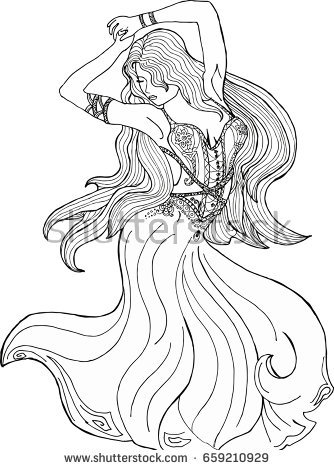 334x470 Female Coloring Pages Coloring Pages Adults Girl Dress Dancing