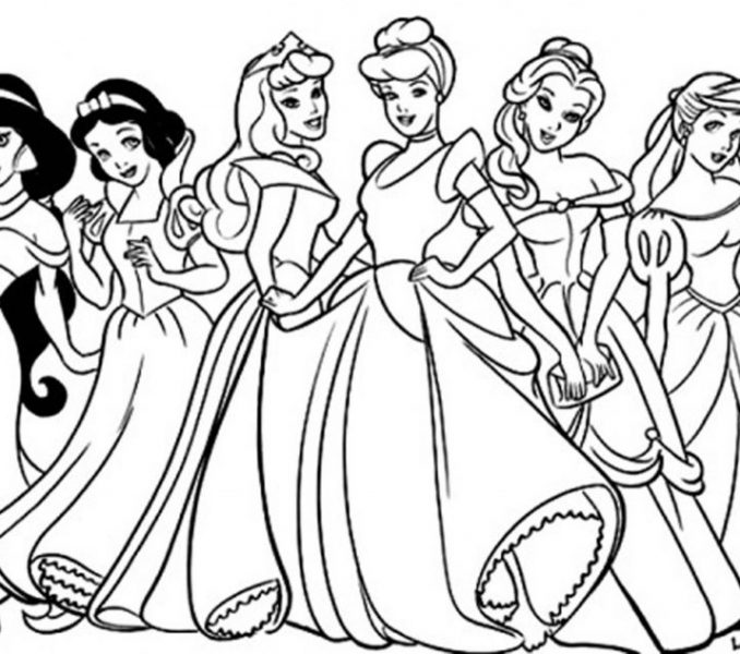 678x600 Printable Coloring Pages Princess Disney Princess Colouring Book