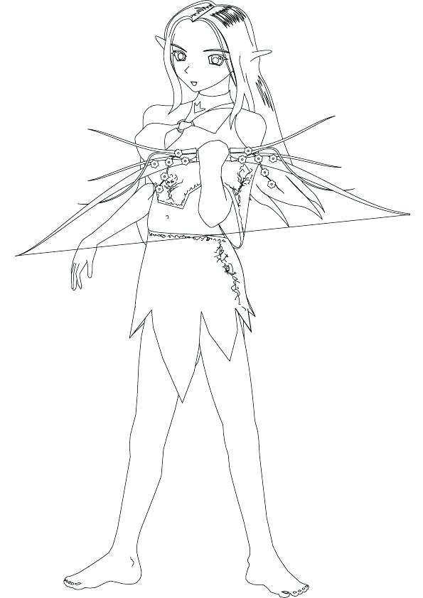 595x842 Elf Coloring Pages Download Free Elf Archer Drawing Page Elf