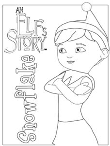 227x300 Girl Elf Coloring Page