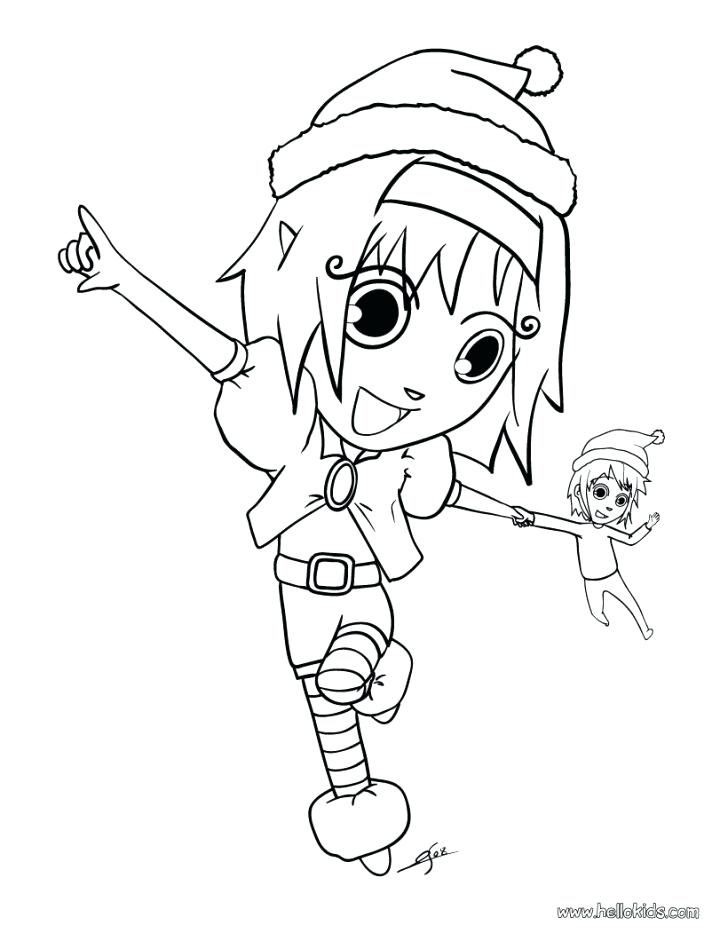 728x941 Female Elf Coloring Pages
