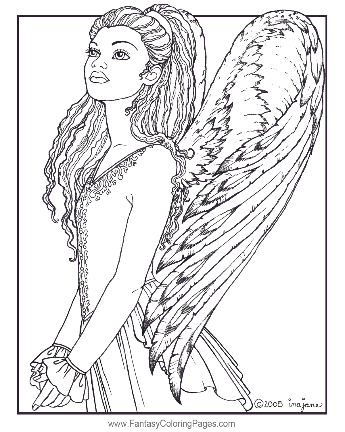 1200x1500 Angels Free Sample Fantasy Coloring Pages