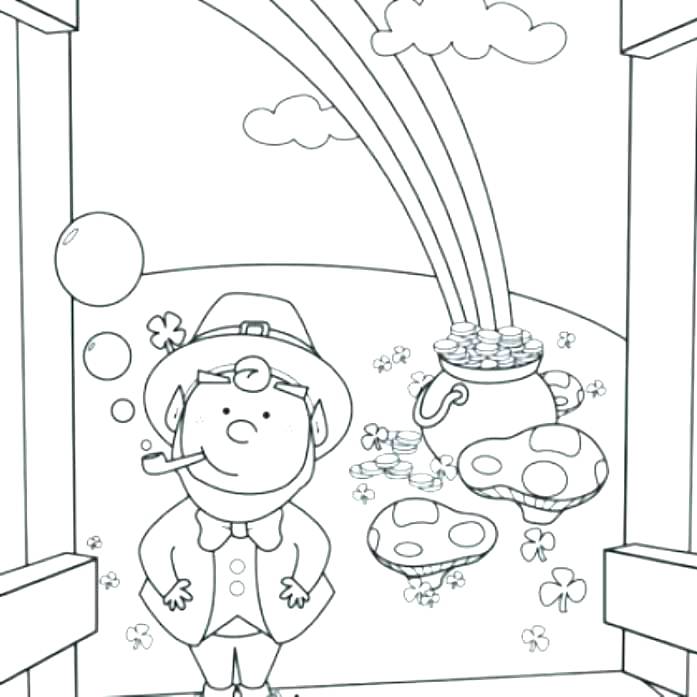 697x697 Cute Girl Leprechaun Coloring Pages To Print Little St Page