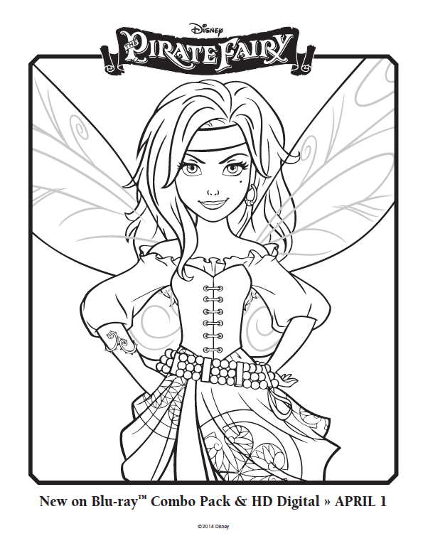 595x754 Free Pirate Fairy Coloring Pages