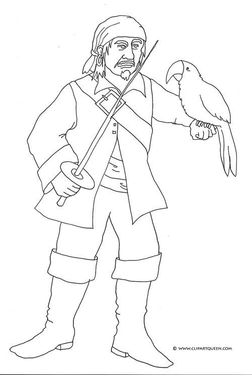 501x743 Pirate Coloring Pages