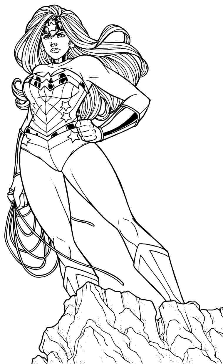 Female Superhero Coloring Pages at GetDrawings | Free download