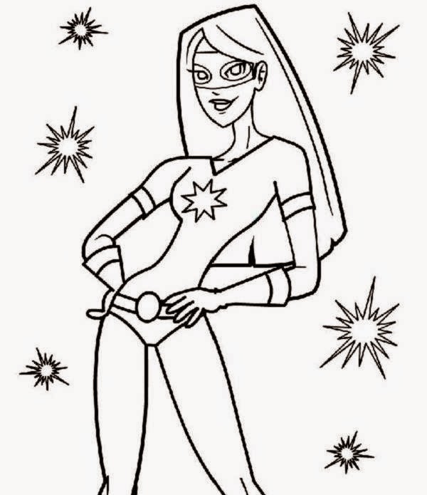 600x695 Female Superhero Coloring Pages Coloring Pages Kids